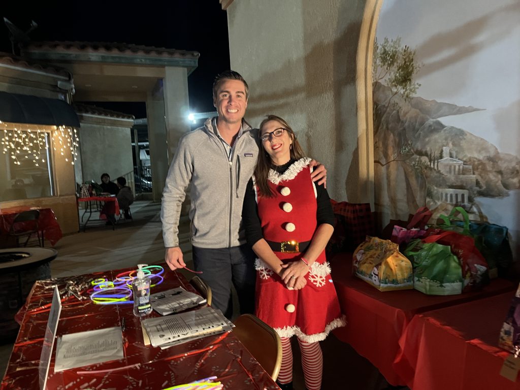 Brandon and Shannon at the Strat Property Management Gifts of Love event in 2025