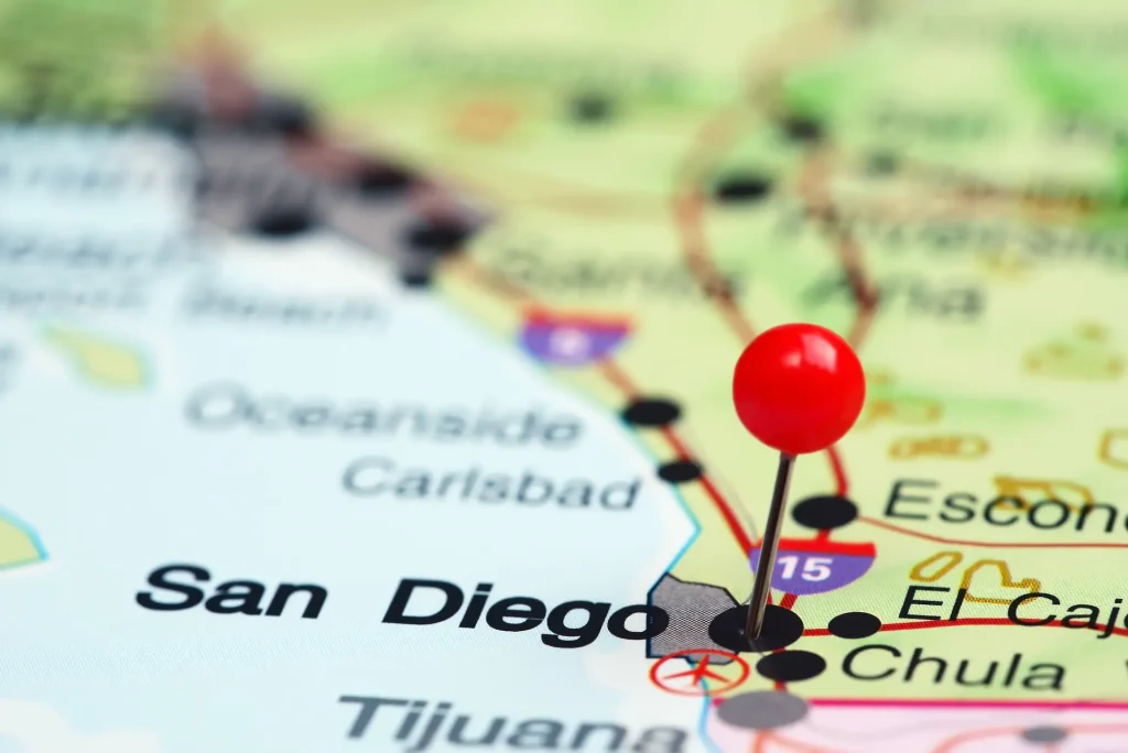 San Diego California Map location