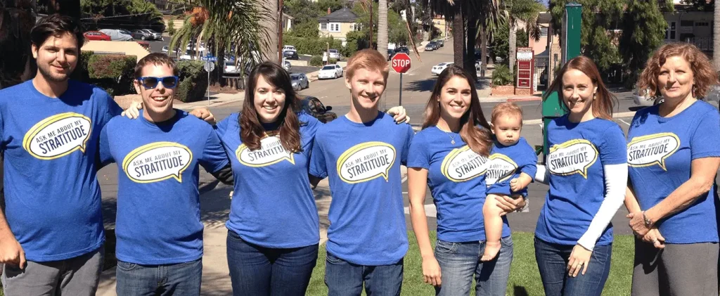 Group photo of Strat Property Management team members representing the company's culture and multi-state operations.